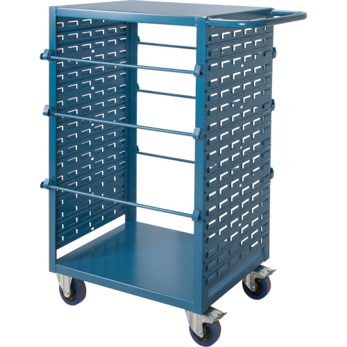 Chariot mobile pour mat&eacute;riaux bobin&eacute;s, Acier, 6 Montants, 21" la x 48" h x 38" p, Capacit&eacute; de 1200 lb O-Max