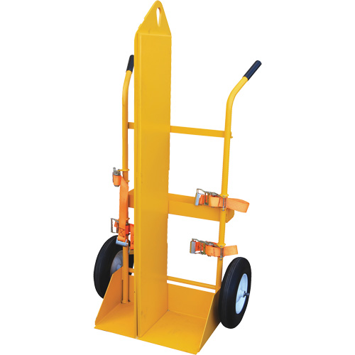 Chariot pour chalumeau et bouteille &agrave; gaz, Roues Rempli de mousse, Base de 23-1/8" la x 22-13/16" lo, 500 lb O-Max