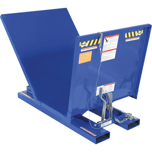Open Sided Hopper, Steel, 1 cu.yd., Blue O-Max
