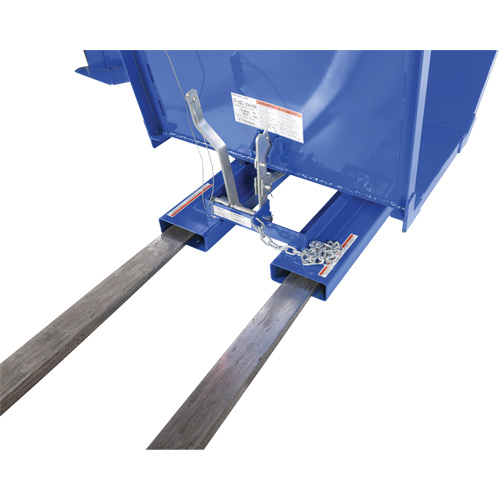 Open Sided Hopper, Steel, 1 cu.yd., Blue O-Max