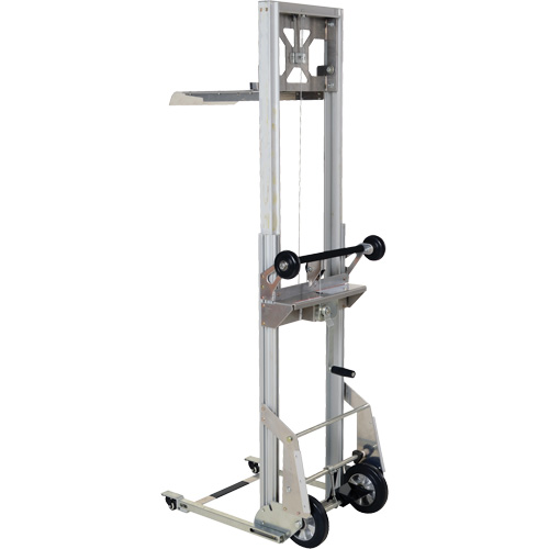 Appareil de levage portatif en aluminium, M&eacute;canisme Pompe au pied, Capacit&eacute; de 200 lb, Levage max de 61" O-Max