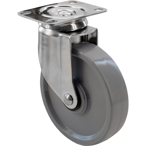 2309 Caster, Swivel, 4" (101.6 mm), Envirothane Grey, 350 lbs. (158.8 kg.) O-Max