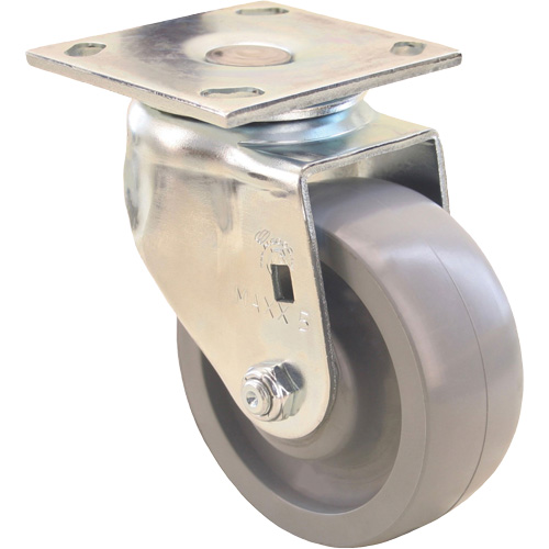 Max9 Directional & Wheel iLock Caster, Swivel with Brake, 6" (152.4 mm), Envirothane Grey-WOW, 1100 lbs. (498.95 kg.) O-Max
