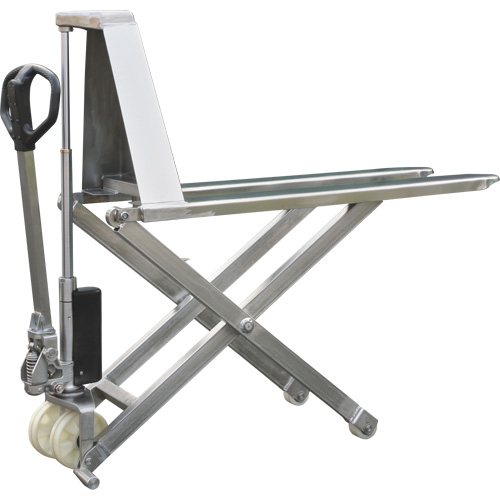 Eco Scissor Skid Lift, 45" L x 21" W, Stainless Steel, 2200 lbs. Capacity O-Max