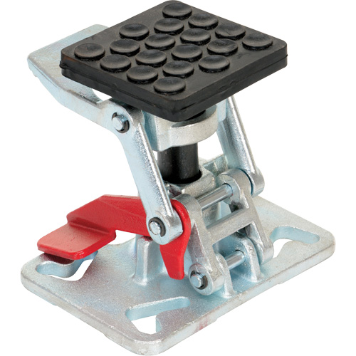 Heavy-Duty Adjustable Height Floor Lock, 8" Extended Height, 5-1/2" Retracted Height, Steel O-Max