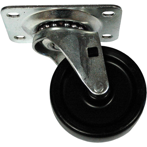 Roulette &agrave; plaque pivotante pour bacs mobiles pour ingr&eacute;dients O-Max