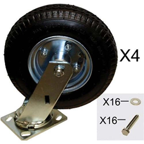 Ensemble de roulettes pneumatiques de rechange pour chariots &agrave; plateforme O-Max