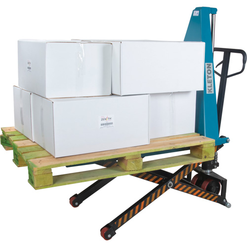 L&egrave;ve-palette manuel &agrave; ciseaux, 20-1/4" lo x 45-1/4" la, Acier, Capacit&eacute; de 3300 lb O-Max