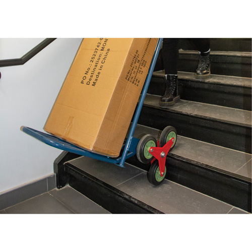Stair Climbing Hand Truck, Steel Frame, 23-3/4" W x 45-5/8" H, 300 lbs. Capacity O-Max