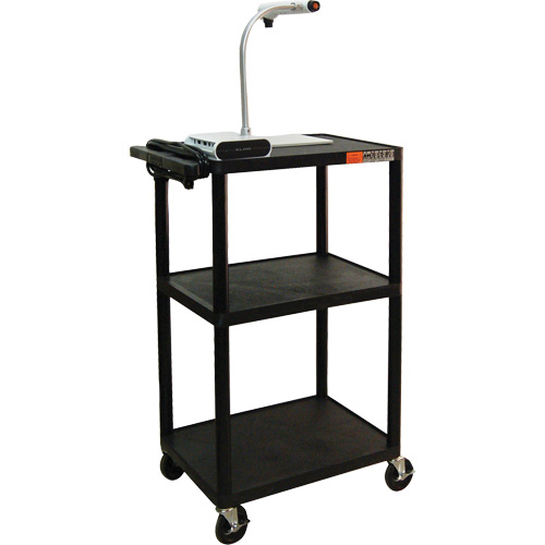 Electric Utility Cart, 3 Tiers, 24" x 42" x 18", 300 lbs. Capacity O-Max