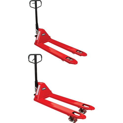 Manual Pallet Truck, Steel, 48" L x 21" W, 5500 lbs. Capacity O-Max