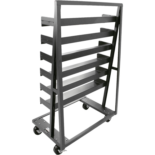 Single-Sided Heavy Duty A-Frame Cart with 6 Trays, 38" x 25" x 63", 2500 lbs. Capacity O-Max