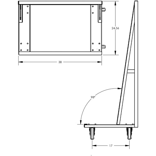 Single-Sided Heavy Duty A-Frame Cart with 6 Trays, 38" x 25" x 63", 2500 lbs. Capacity O-Max