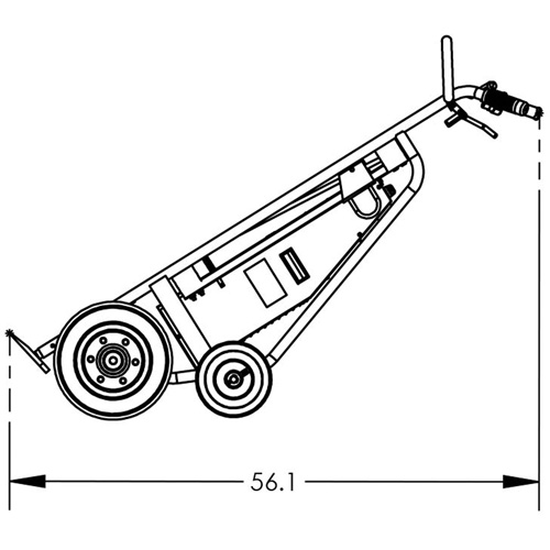 Powered Drum Hand Truck with Pneumatic Wheels O-Max