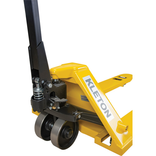 Steel Wheel Pallet Truck, Steel, 48" L x 27" W, 5500 lbs. Capacity O-Max