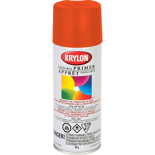 Peinture &agrave; pulv&eacute;riser fluorescente, Rouge/orange fluorescent, 11 oz, Canette a&eacute;rosol O-Max