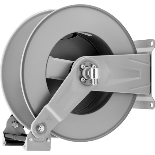 Spring Rewind Hose Reel, 115', Steel O-Max