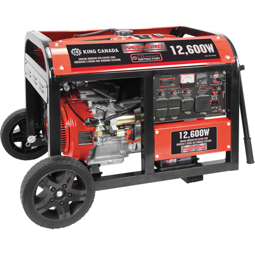Gasoline Generator with Electric Start, 12600 W Surge, 9000 W Rated, 120 V/240 V, 31 L Tank O-Max