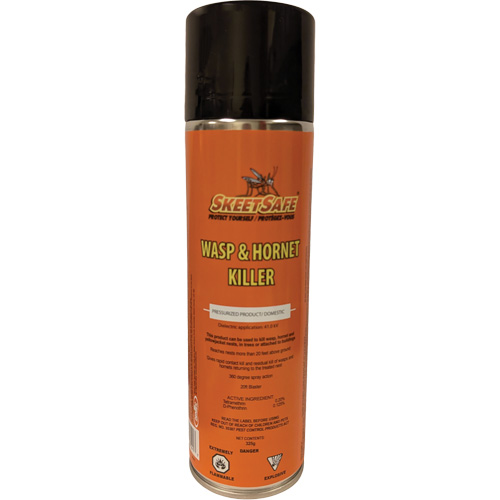 SkeetSafe&reg; Wasp & Hornet Spray, 350 g, Aerosol Can, Solvent Base O-Max