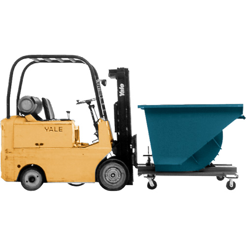 Conteneur autobasculeur, Acier, 2 vg³, Bleu O-Max