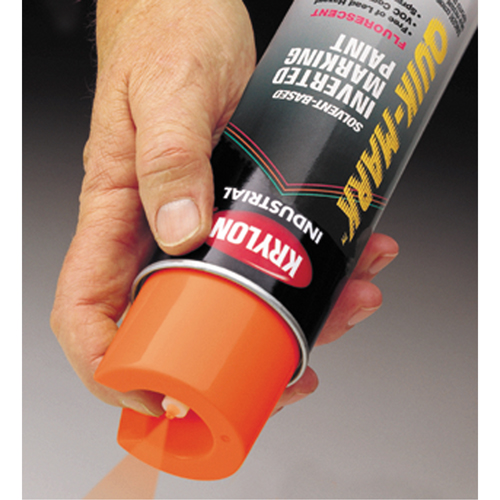 Industrial Quik-Mark Solvent-Based Inverted Marking Paint, 17 oz., Aerosol Can O-Max