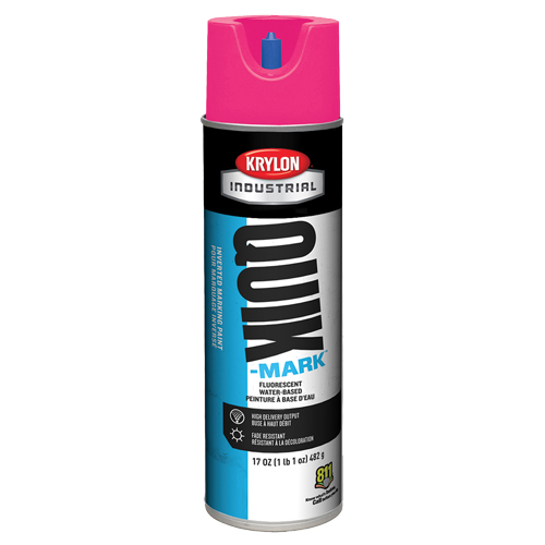 Industrial Quik-Mark Water-Based Inverted Marking Paint, 17 oz., Aerosol Can O-Max