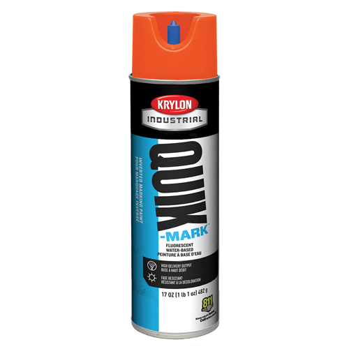 Industrial Quik-Mark Water-Based Inverted Marking Paint, 17 oz., Aerosol Can O-Max