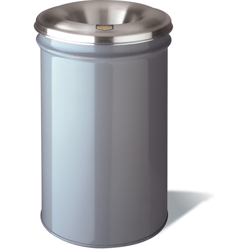 Cease-Fire&reg; Waste Cans, Metal, 4.5 US Gal. O-Max