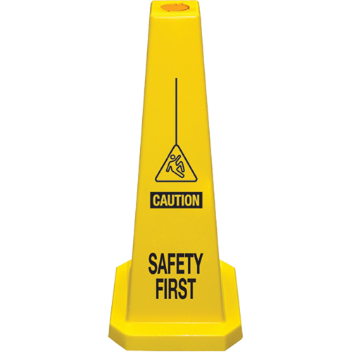 "Safety First" Lamba Traffic Cones, English with Pictogram O-Max