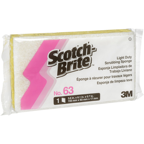 Scotch-Brite Light-Duty Scrub Sponge, Cellulose/Scrubbing, 3-1/2" W x 6" L O-Max