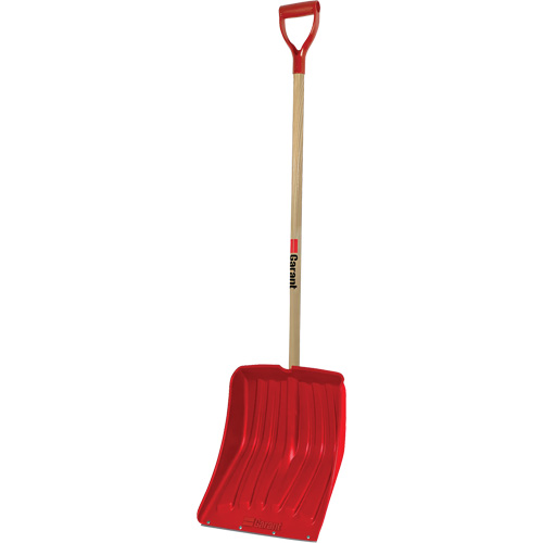 Alpine Snow Shovel, Polypropylene Blade, 13-9/10" Wide, D-Grip Handle, Wearstrip Included O-Max