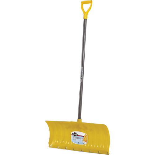 Alpine Snow Pusher, Polypropylene Blade, D-Grip Handle, 26" W O-Max