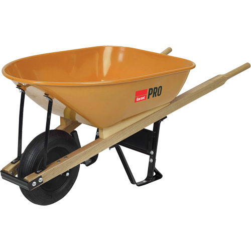 Pro Heavy-Duty Wheelbarrow, 6 cu. ft., Steel Tray O-Max