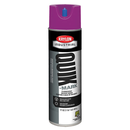Industrial Quik-Mark Solvent-Based Inverted Marking Paint, 17 oz., Aerosol Can O-Max
