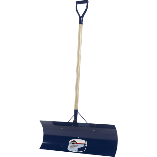 Yukon Snow Pusher, Steel Blade, D-Grip Handle, 30" W O-Max
