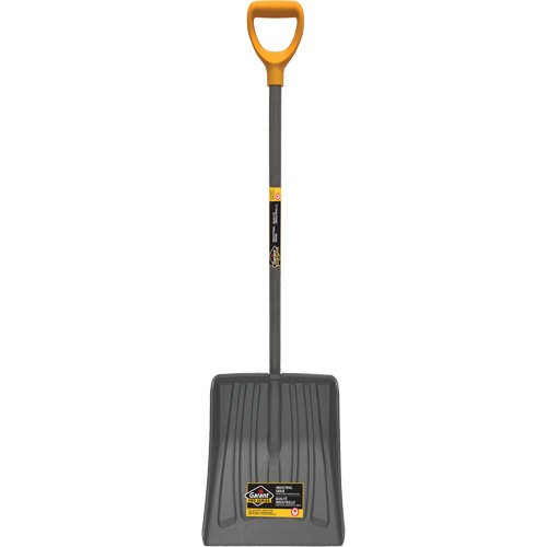 Pro Snow Shovel, Polypropylene Blade, 13-7/8" Wide, D-Grip Handle O-Max