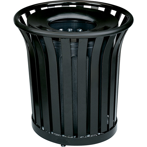 Americana Series Open-Top Waste Receptacle, Steel, 36 US gal. O-Max