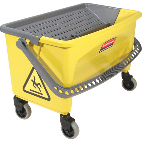 Microfibre Press Wring Buckets, Down Press, 10.75 US Gal. (43 Quart), Yellow O-Max