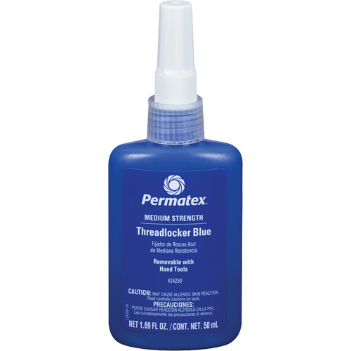 Adh&eacute;sif frein-filet &agrave; adh&eacute;rence amovible, Bleu, Moyen, 50 ml, Bouteille O-Max