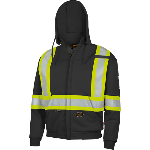 337SF Capuche &agrave; fermeture &eacute;clair ignifug&eacute;e, Hommes, Petit, Noir, 22 cal/cm² O-Max