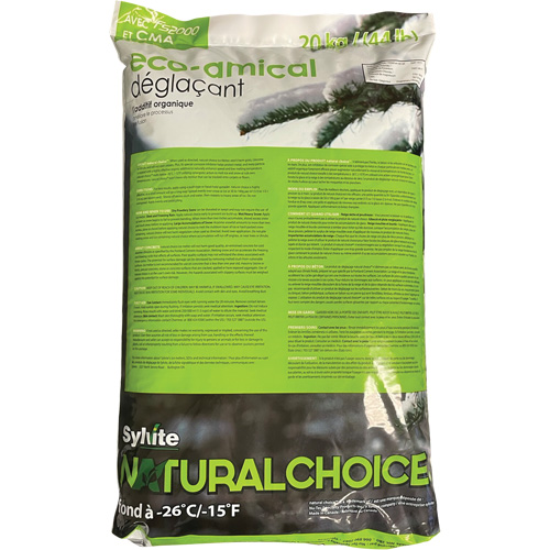 Produits de d&eacute;glaçage Natural Choice, Sac, 44 lb(20 kg), Point de fonte -26°C (-14,8°F) O-Max