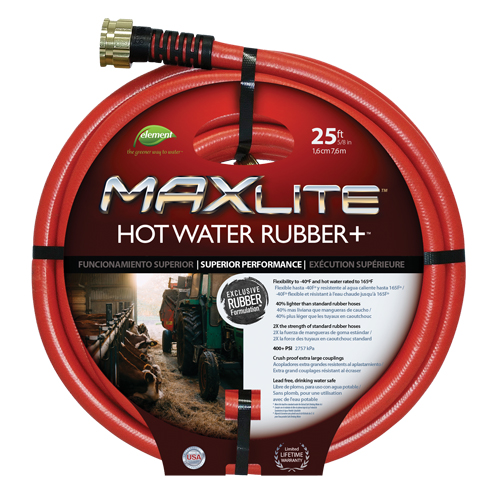 Tuyaux pour eau chaude, Caoutchouc, 5/8" dia. x 25' lo O-Max