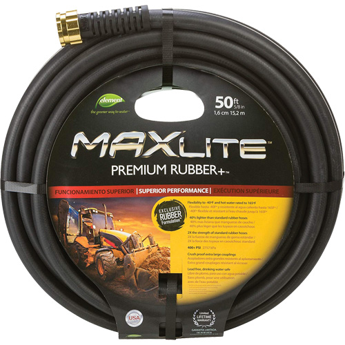 Commercial Duty Hoses, Rubber, 5/8" dia. x 50' O-Max