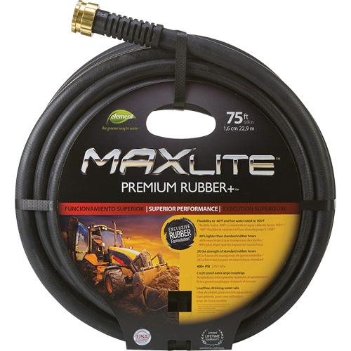 Commercial Duty Hoses, Rubber, 5/8" dia. x 75' O-Max