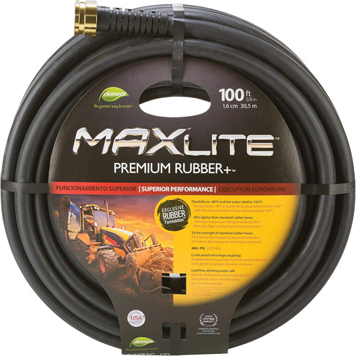 Boyaux pour usage commercial, Caoutchouc, 5/8" dia x 100' O-Max