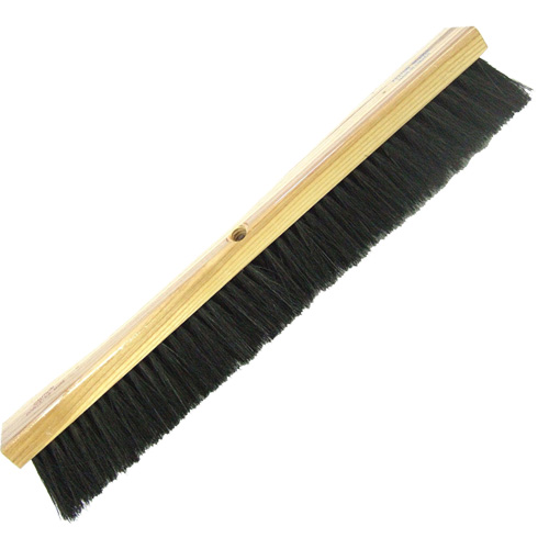 Heavy-Duty Shop Broom, 24", Coarse/Stiff, Tampico/Wire Bristles O-Max