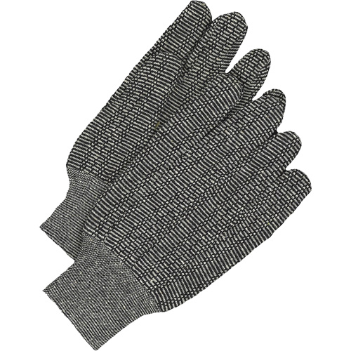 Gants en jersey classiques, Taille unique, Poivre et sel, Non doubl&eacute;, Poignet en tricot O-Max