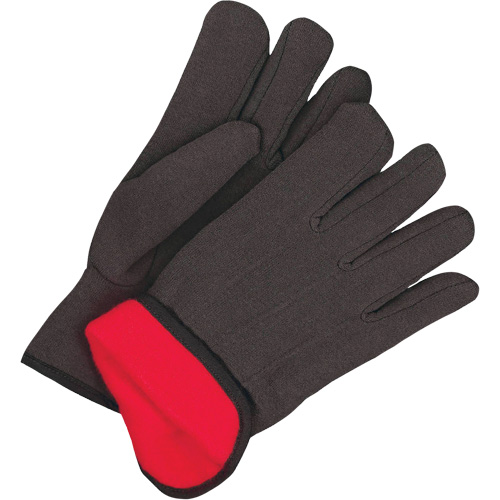 Gants en jersey classiques, Taille unique, Noir, Molleton rouge, &agrave; enfiler O-Max