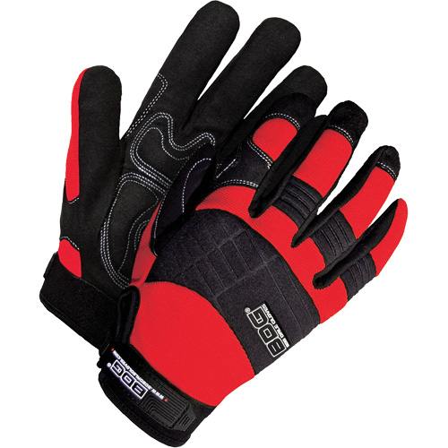 Heavy-Duty Performance Gloves with Padded Palms, Size Large, Synthetic Palm O-Max