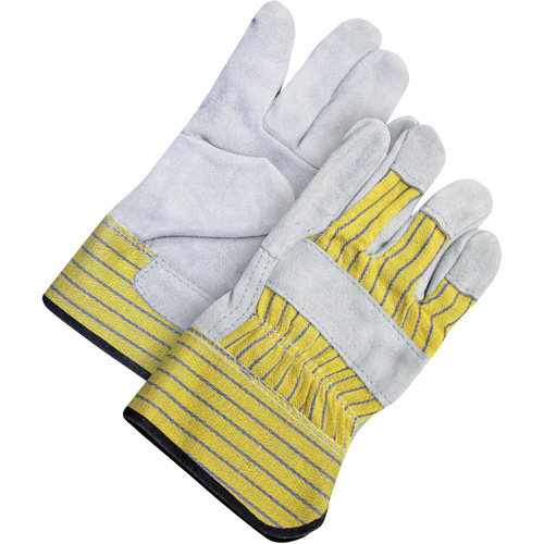 Gants d'ajusteur classiques, Taille unique, Paume en Cuir de vache refendu, Doublure en Molleton O-Max